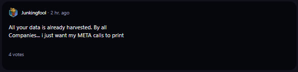 A comment on /r/wallstreetbets subreddit.
