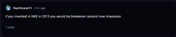 A comment on /r/wallstreetbets subreddit.
